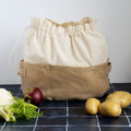2-In-1 Removable Storage Basket In Organic Cotton And Jute - Beige