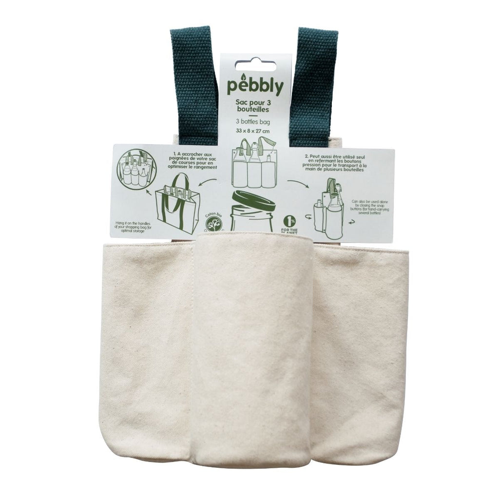 Sac À Bouteilles En Coton Bio - Blanc