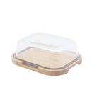 Boîte À Fromage En Verre Et Bambou - Transparent