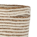 Selena - Corbeille - Blanc - Jute