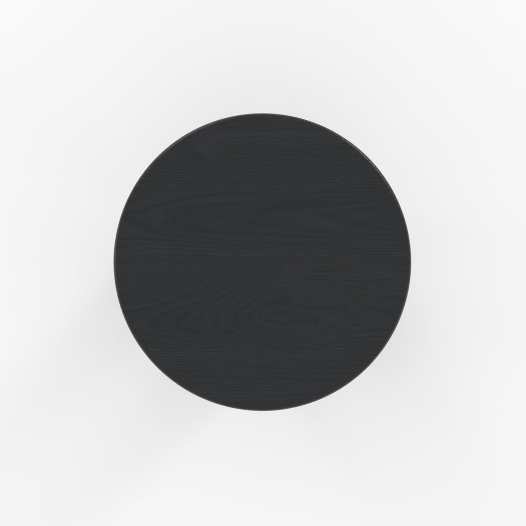 Néa - Round Black Wood Side Table