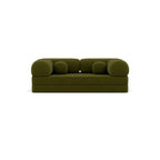 Nebula - Canapé Convertible - 3 Places - Velours Texturé - Vert Kaki