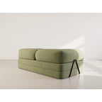 Nebula - Sofá Cama - 3 Plazas - Terciopelo Texturizado - Verde Salvia