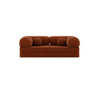 Nebula - Canapé Convertible - 3 Places - Velours Texturé - Terracotta
