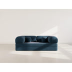 Nebula - Canapé Convertible - 3 Places - Velours Texturé - Bleu