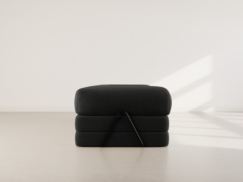 Nebula - Canapé Convertible - 3 Places - Velours Texturé - Gris