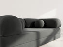 Nebula - Canapé Convertible - 3 Places - Velours Texturé - Gris