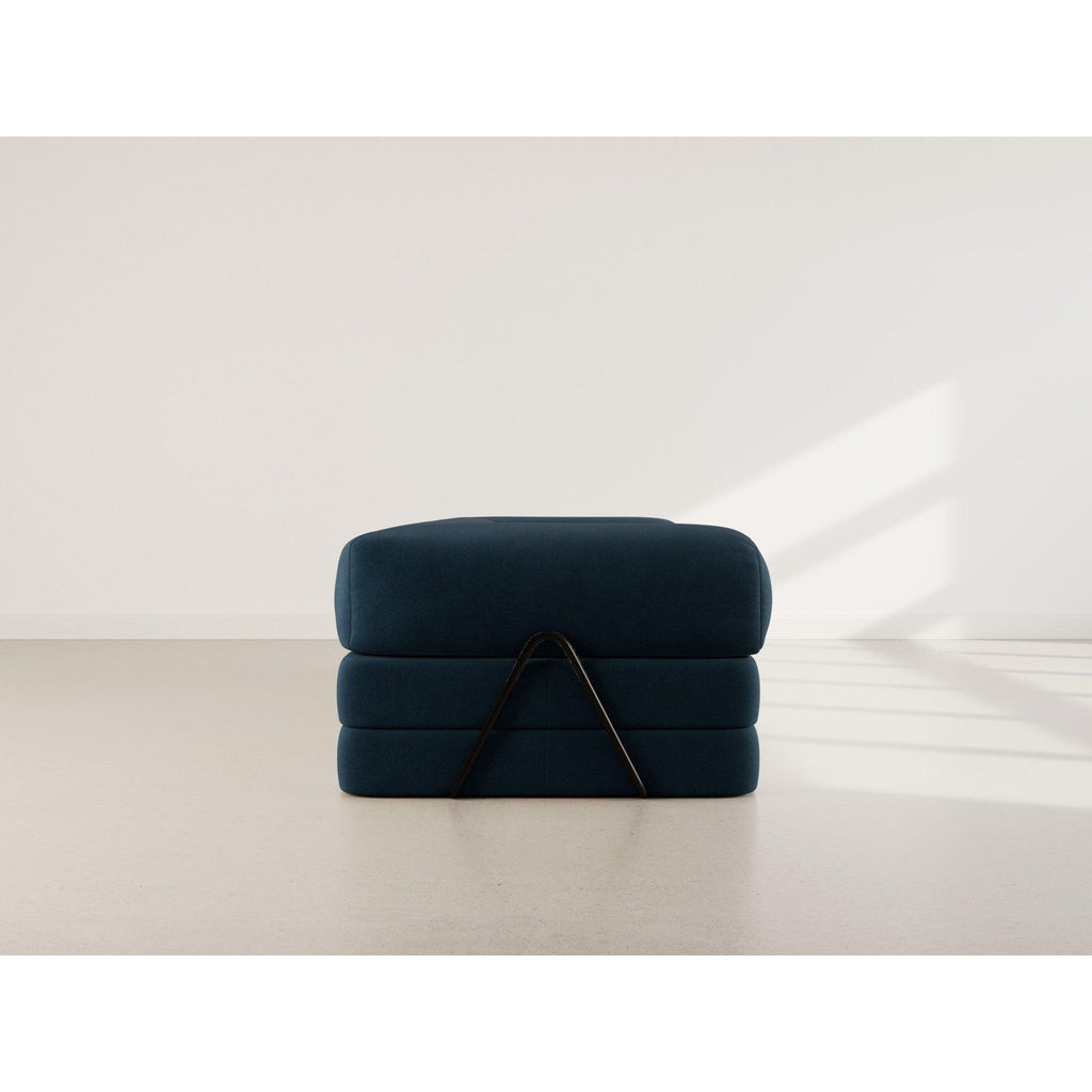 Nebula - Canapé Convertible - 3 Places - Velours Texturé - Bleu