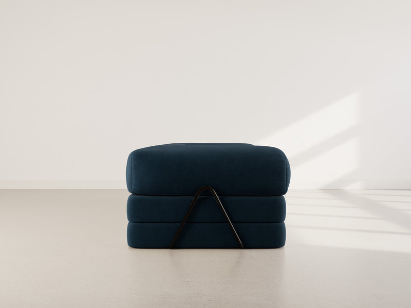 Nebula - Sofá convertible - 3 plazas - Terciopelo texturizado - Azul