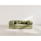 Nebula - Sofá Cama - 3 Plazas - Terciopelo Texturizado - Verde Salvia