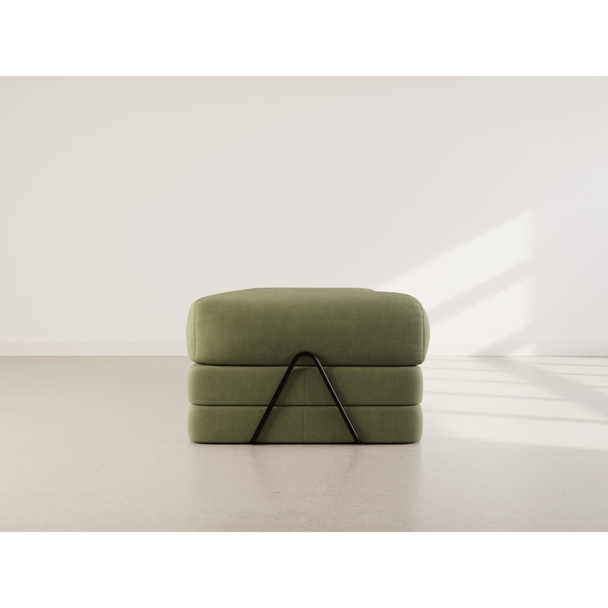 Nebula - Sofá Cama - 3 Plazas - Terciopelo Texturizado - Verde Salvia