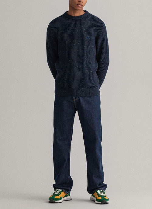 Gant - Pull Côtelé - Evening Blue - Homme