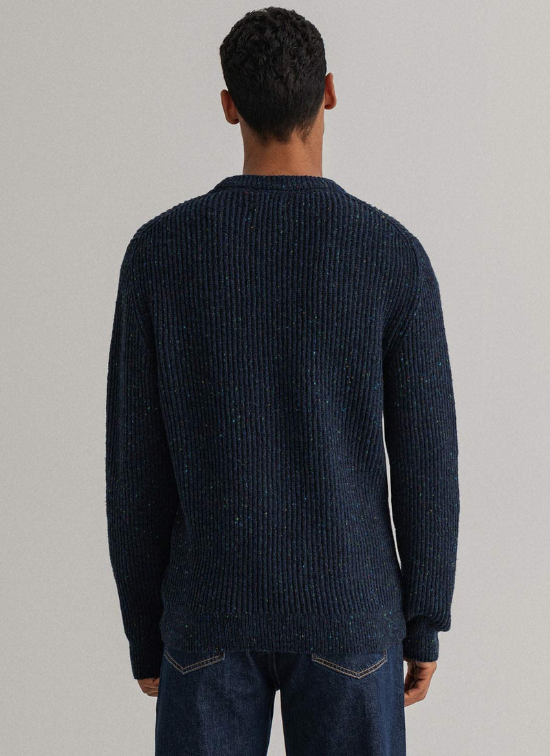 Gant - Pull Côtelé - Evening Blue - Homme