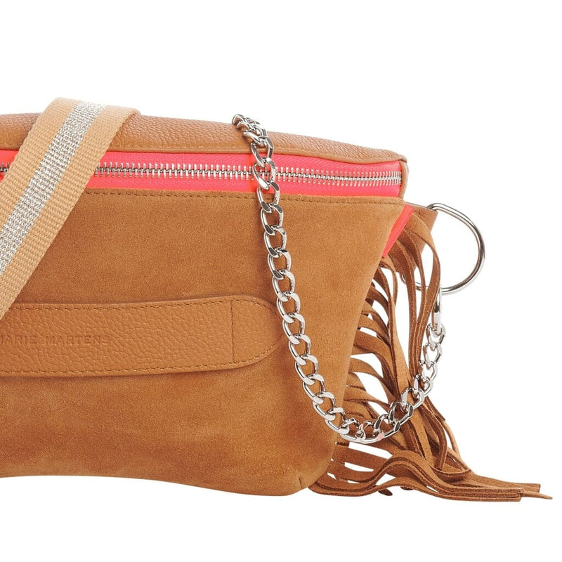 Neufmille - Sac Ceinture XL à Franges Camel Beltbag Marie Martens 