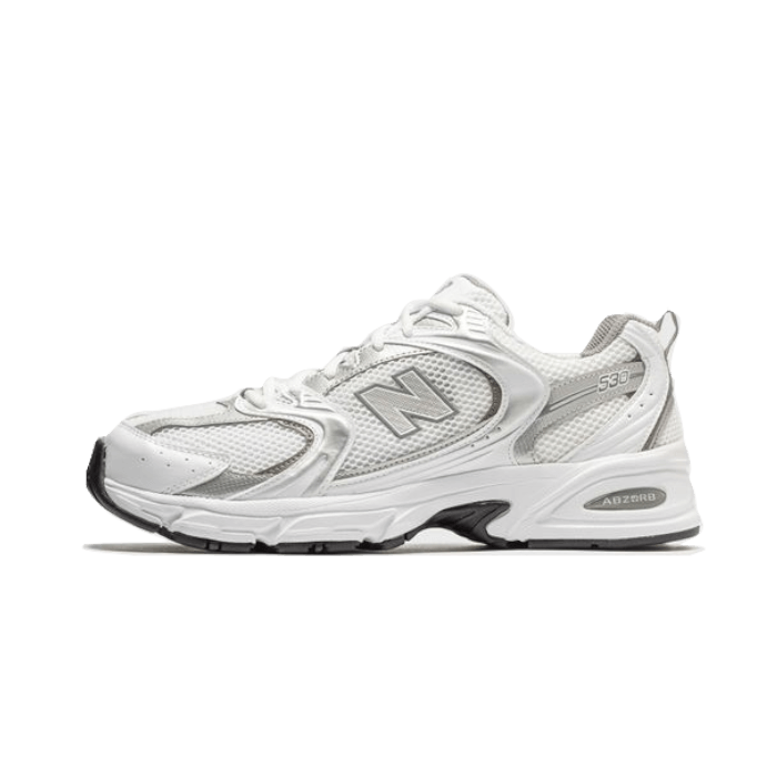 New Balance - 530 White Silver Metallic Sneakers - White