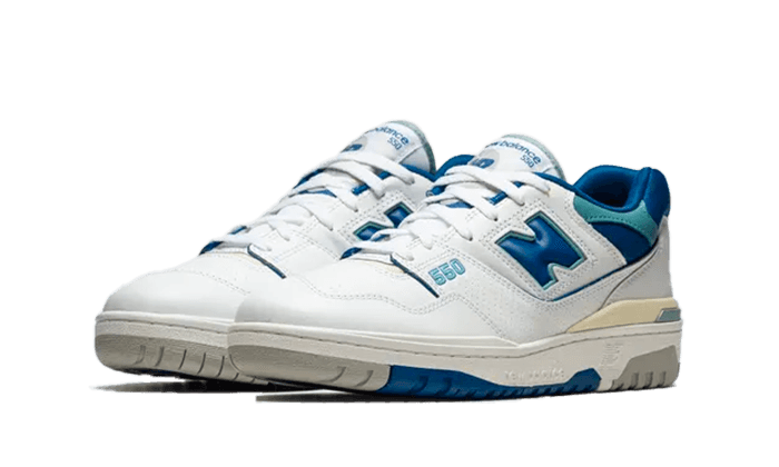 550 White Blue Groove - Blanc