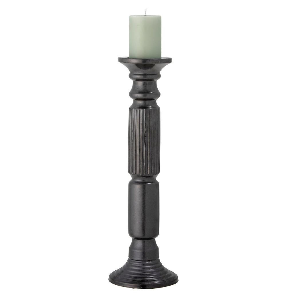 Millas - Candle Holder - Black - Ceramic