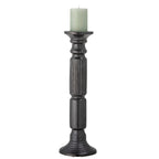 Millas - Set of 2 Candle Holders - Black - Ceramic