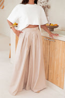NICO Beige - Pantalon Palazzo