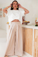 NICO Beige - Pantalon Palazzo