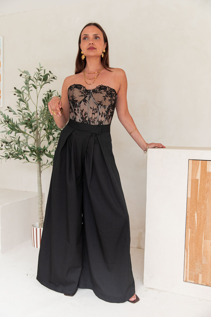 NICO Noir - Pantalon Palazzo