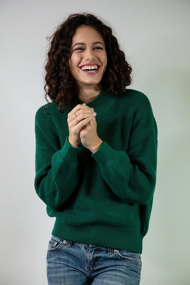 Nina Jumper Dark Green - Bhoomi