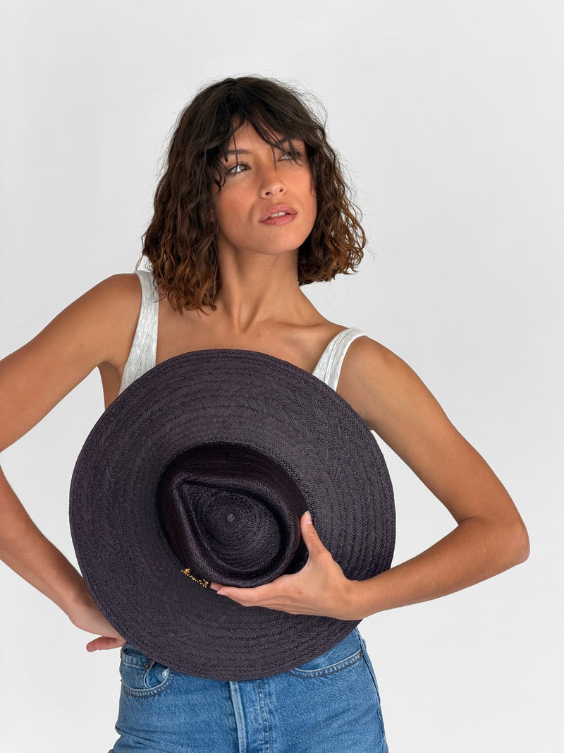 Sombrero de Paja Nino - Morado Oscuro