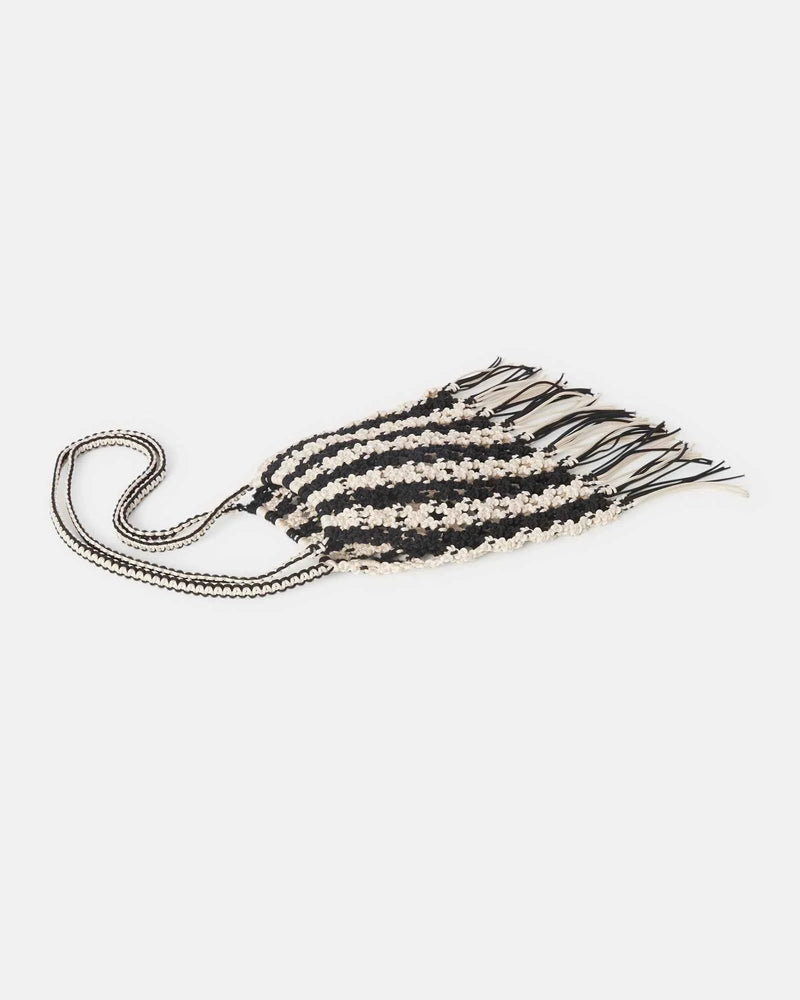 Bolso Hassan hecho a mano a rayas