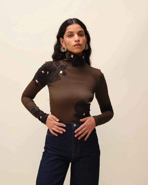 Jersey de cuello alto estampado Mali