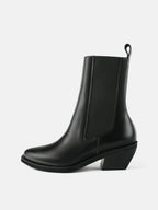 Round The World Ankle Boots - Black