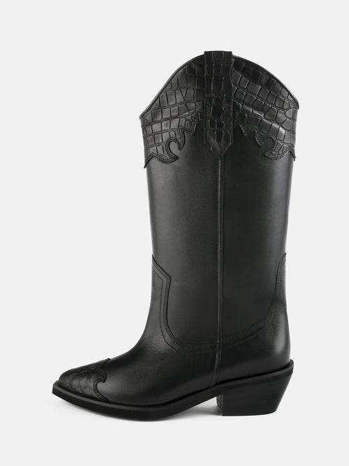 Night In Texas Boots - Black