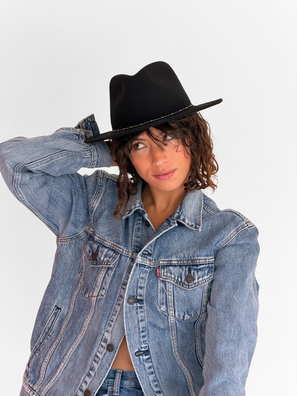 Noe Silver Felt Hat - Black
