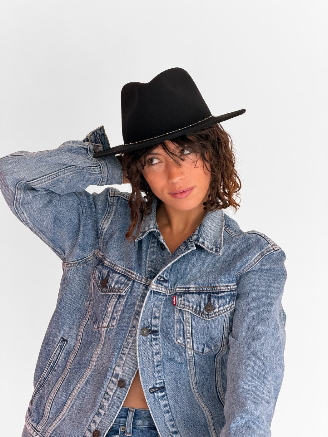 Noe Silver Felt Hat - Black