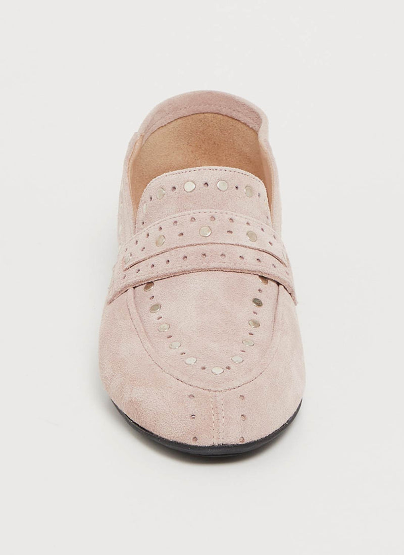 Free Lance - Mocassins Noïs Stud - Nude/Argent - Femme