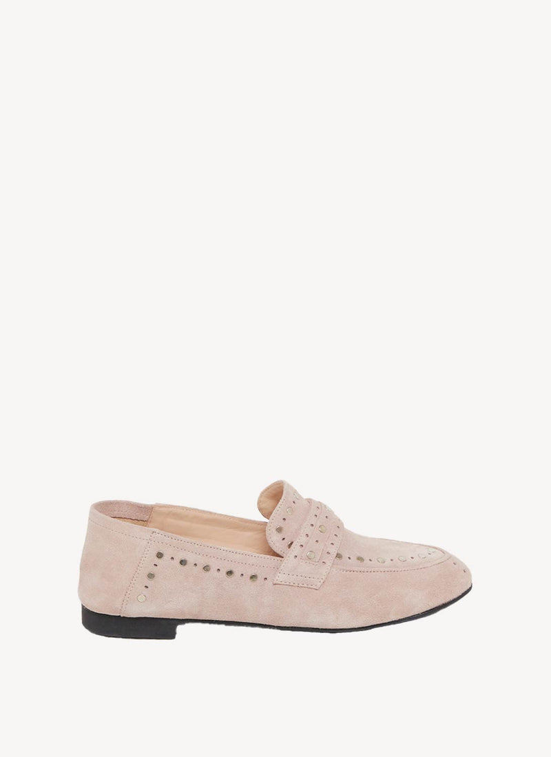 Free Lance - Mocassins Noïs Stud - Nude/Argent - Femme