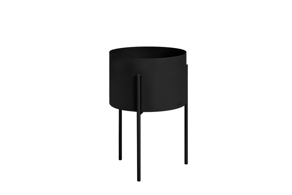 Maki Flower Pot – Large - Vulcano Black