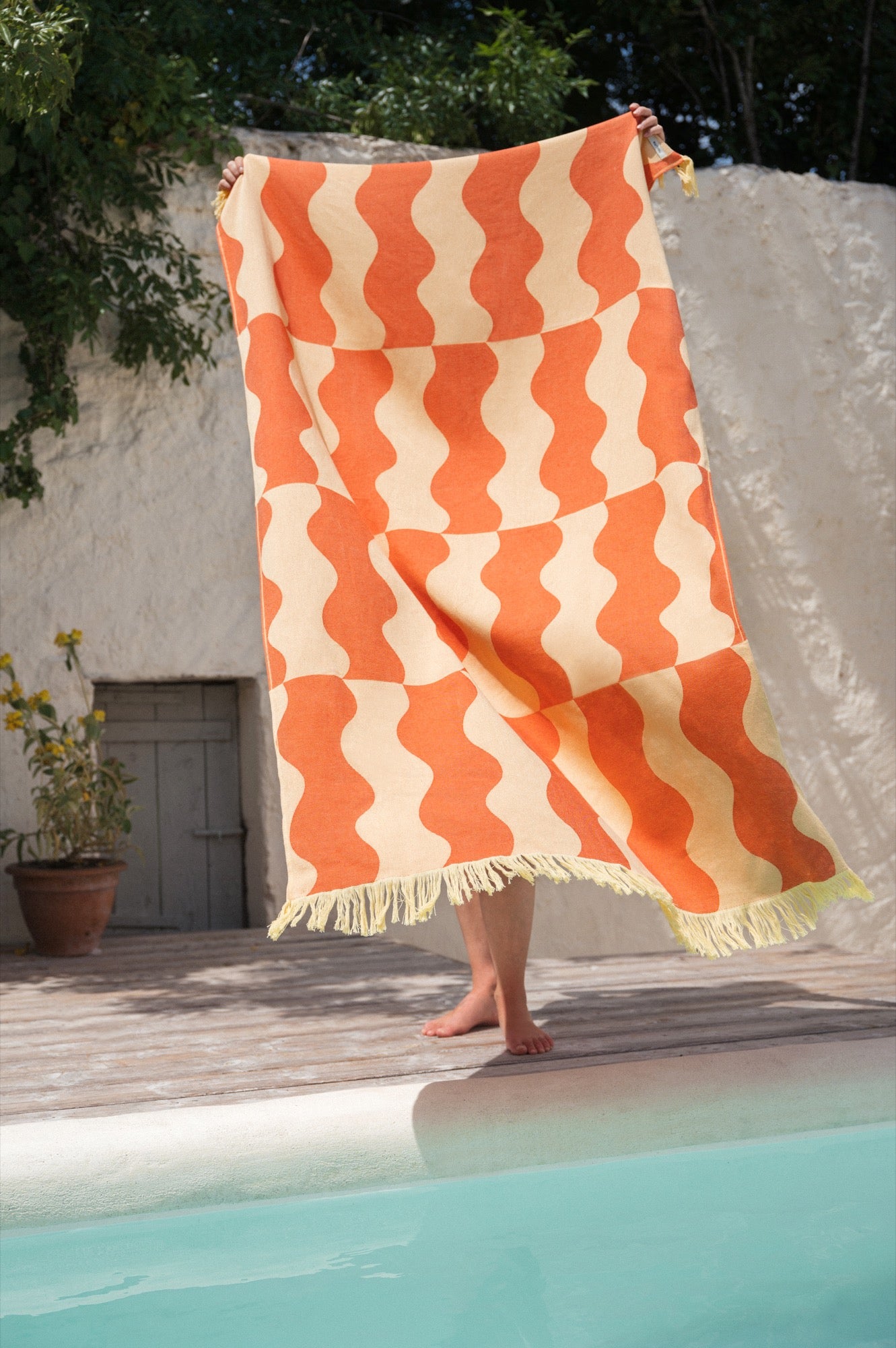 Serviette De Plage Nugo - Pumpkin Orange & Yellow Mellow