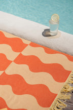 Serviette De Plage Nugo - Pumpkin Orange & Yellow Mellow