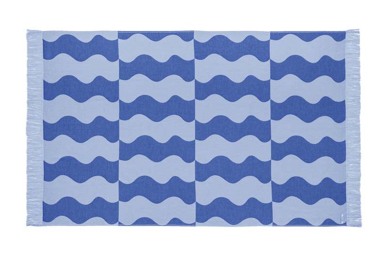Serviette De Plage Nugo - Myrtille / Bleu