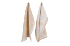 Set of 2 Abi Tea Towels - Sand Beige & Cream