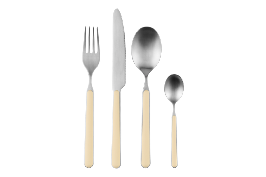 Noli - Cutlery Set for 1 Person - Stainless Steel - Butter Yellow