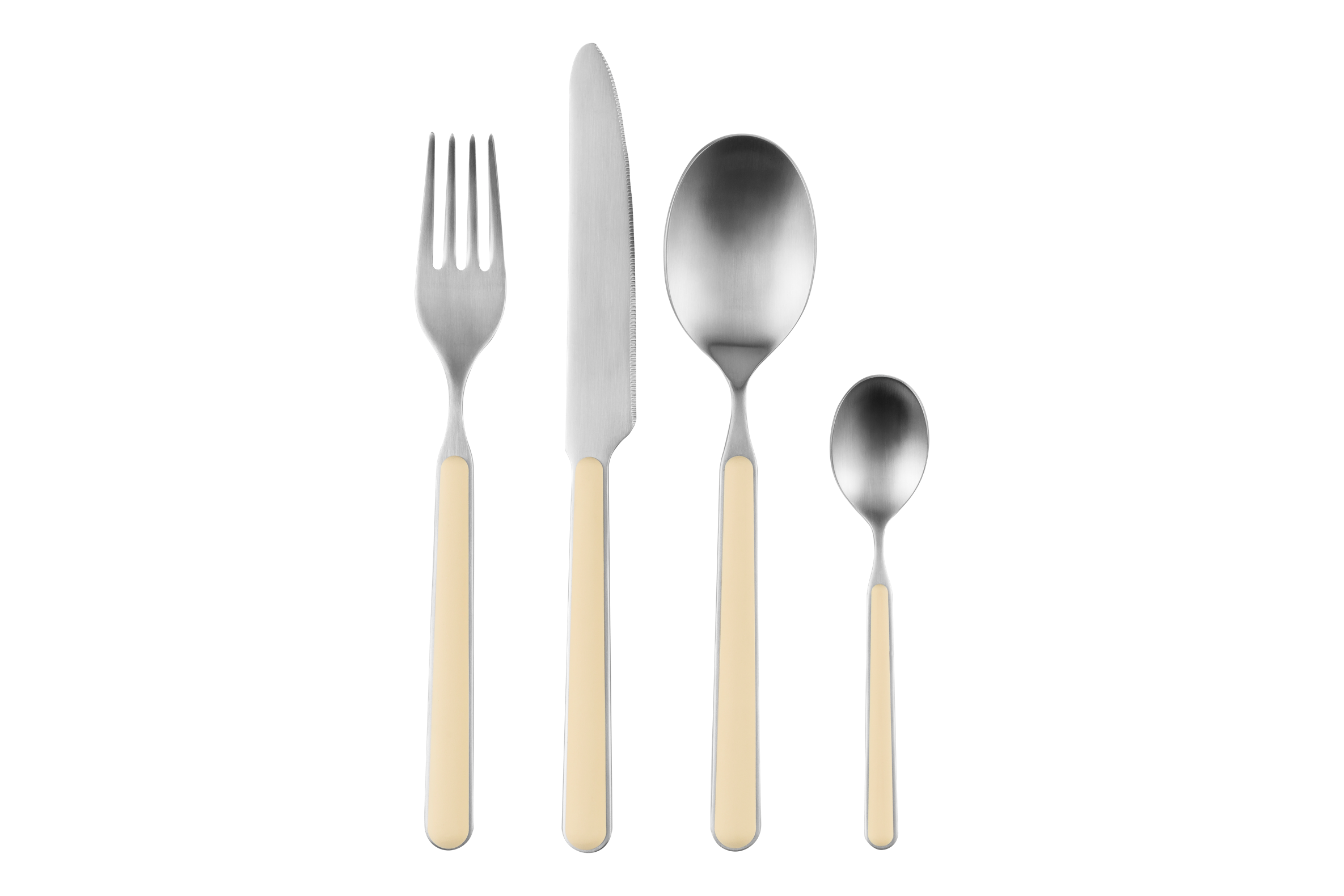 Noli - Cutlery Set for 1 Person - Stainless Steel - Butter Yellow