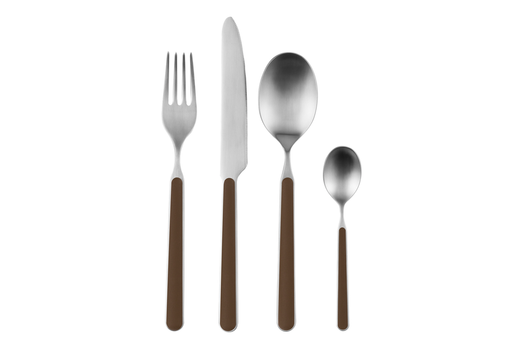 Set 4 Cubiertos Noli - 1 Persona - Cocoa Brown