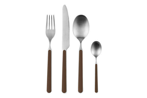 Noli - Set De Couverts 1 Personne - Acier Inoxydable - Cocoa Brown