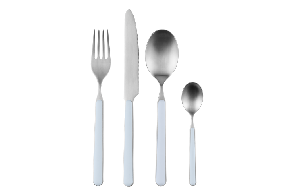 Set of 4 Noli Cutlery - 1 Person - Baby Blue