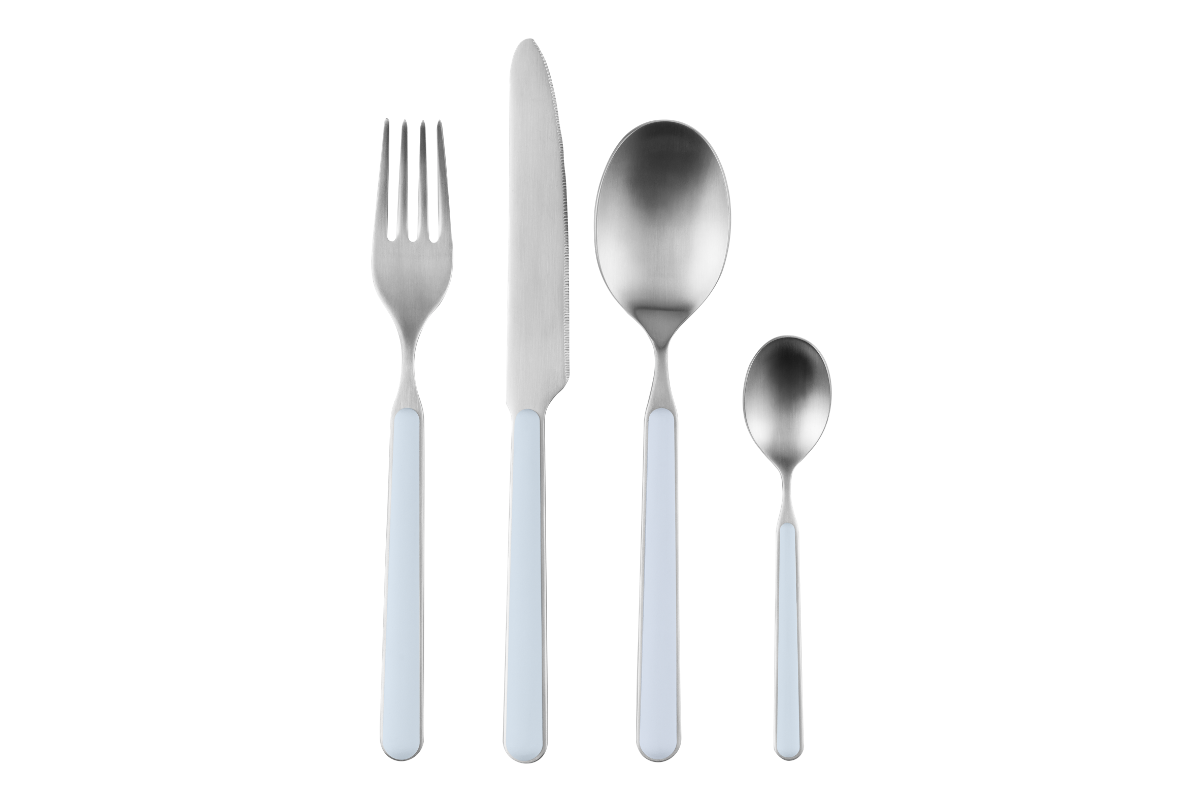 Set of 4 Noli Cutlery - 1 Person - Baby Blue