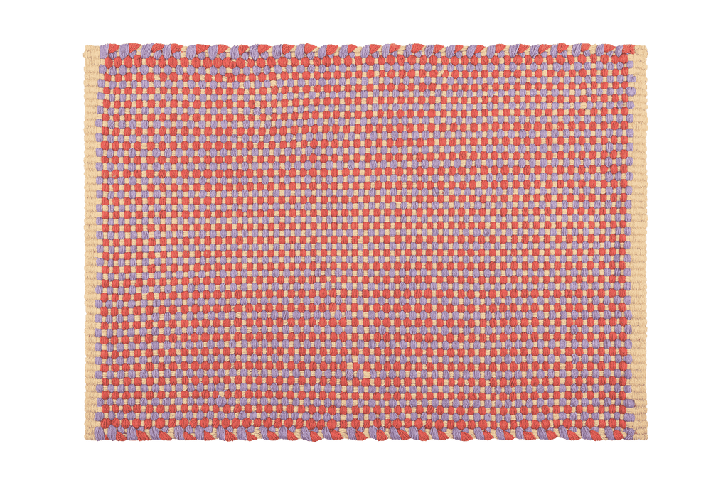 Paillasson Dei - Terracotta & Lilac & Yellow