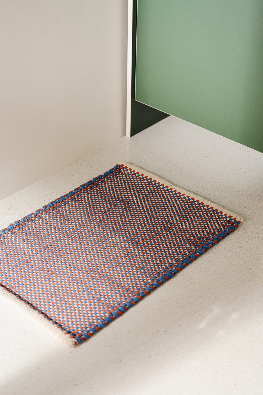 Dei Doormat - Blue & Terracotta & Beige
