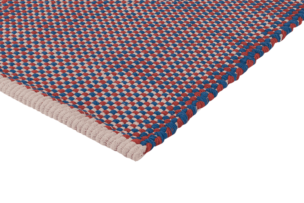 Dei Doormat - Blue & Terracotta & Beige