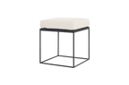 Pouf Feo - Black Oak Top / Cream Beige Cushion